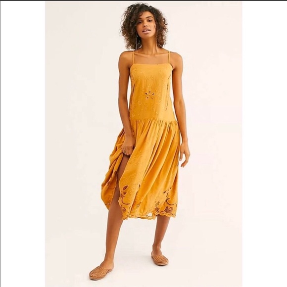 NWT Free People Georgie Midi Dress - Picture 2 of 8